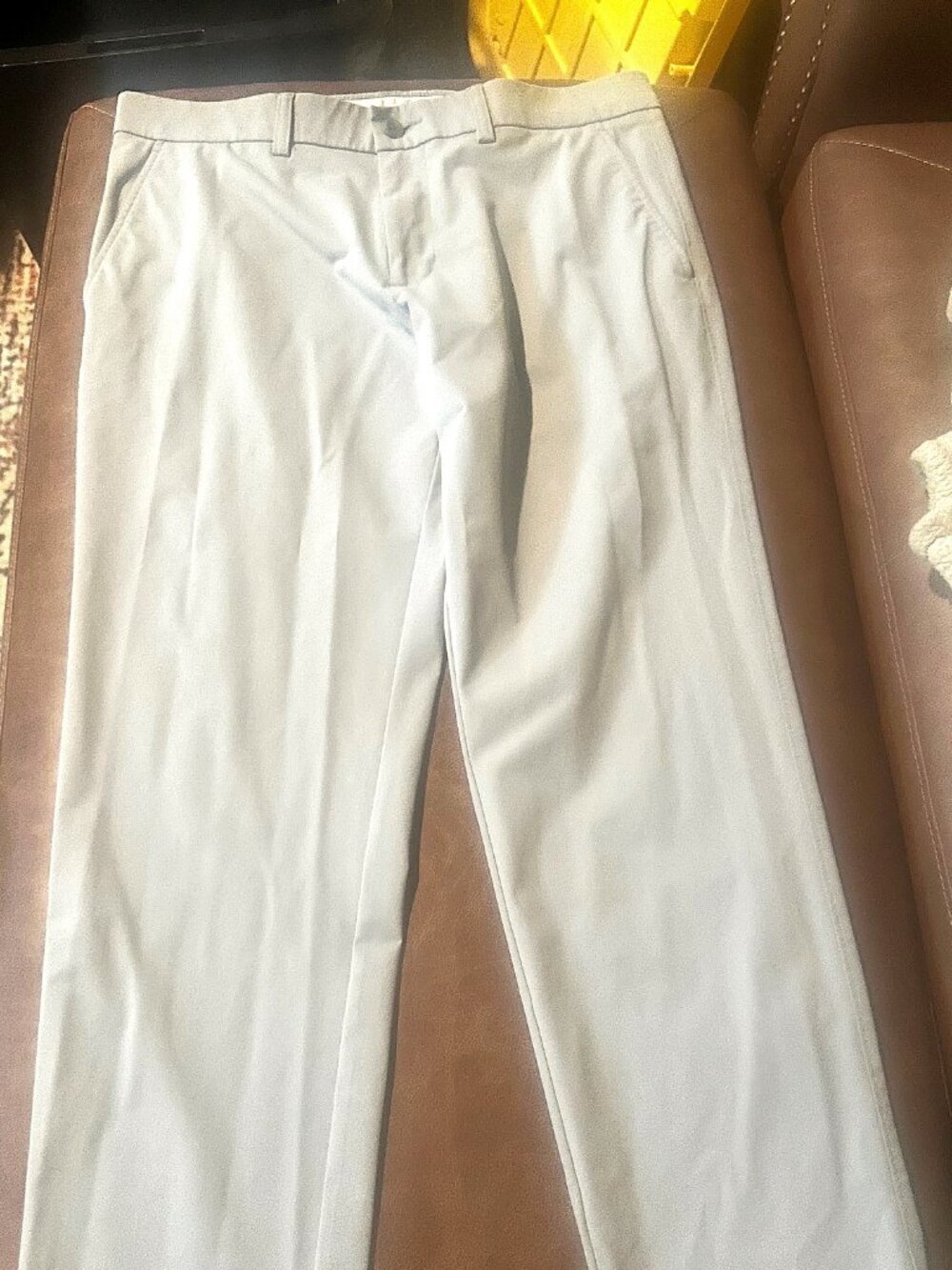 Haggar Sport Travel Performance Pants 34x30 Gray Straight Fit